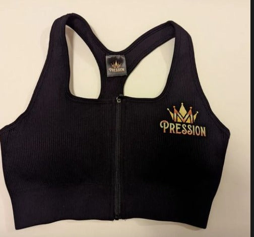 Ribbed Sports Bra/Zipper BR4500069